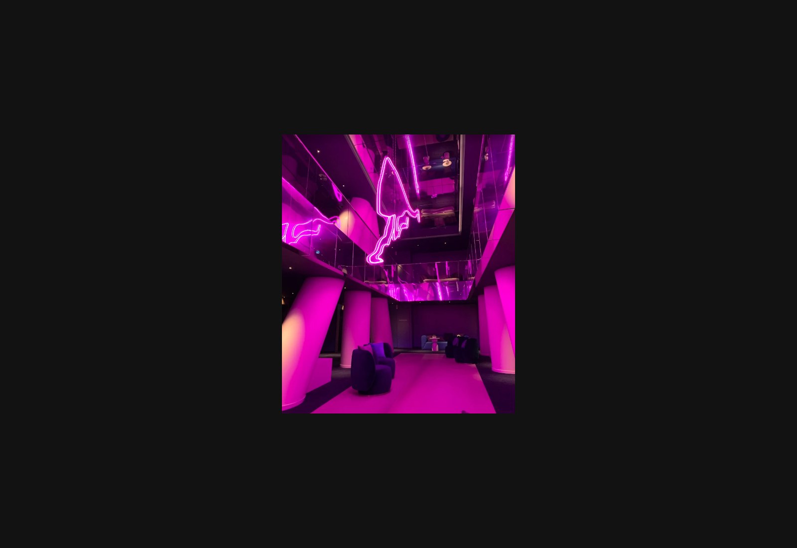 W Hotel Sydney neon lobby interior