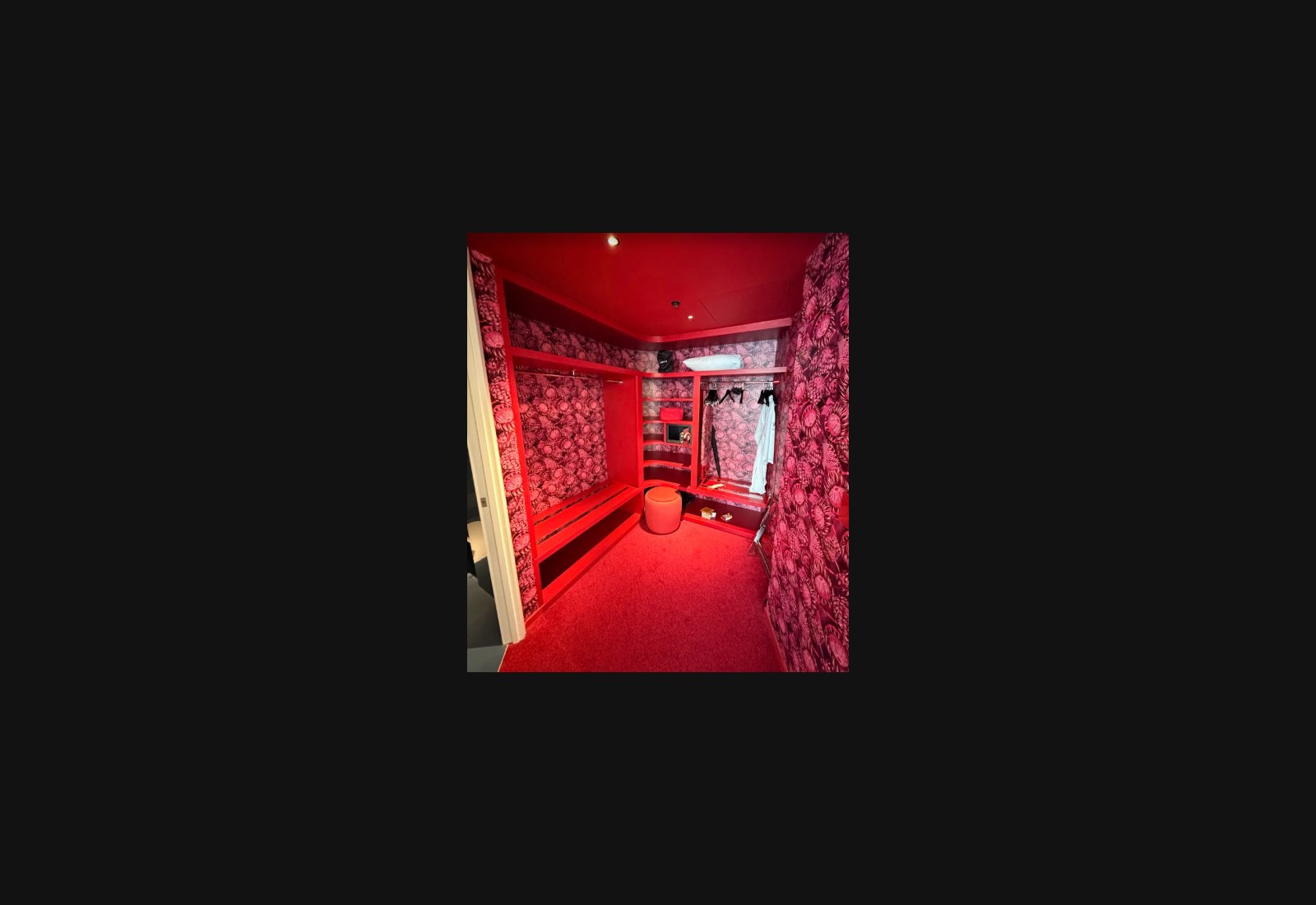 W Hotel Sydney red wardrobe and joinery detail